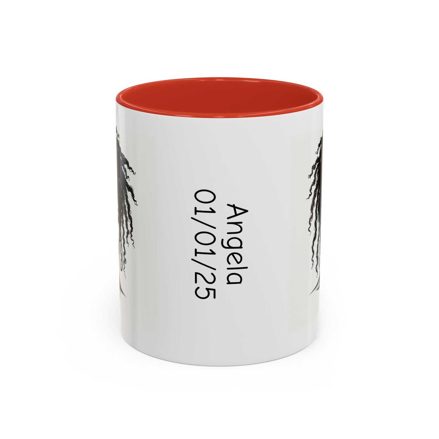 Messy Bun Personalized Coffee Mug, Gift for Coffee Lovers, Afro Hair Black American African Girl