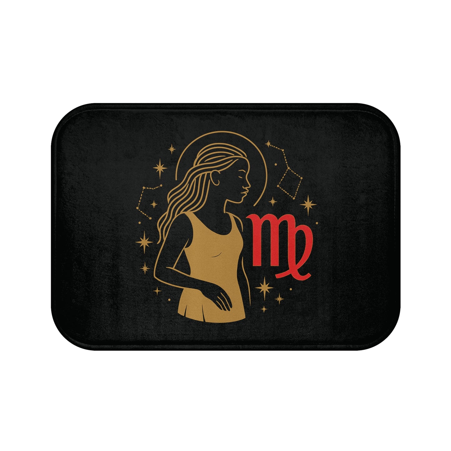 Virgo Zodiac Bath Mat, Astrological Home Decor, Bathroom Accent Rug, Zodiac Gift for Her, Astrology Bath Accessories