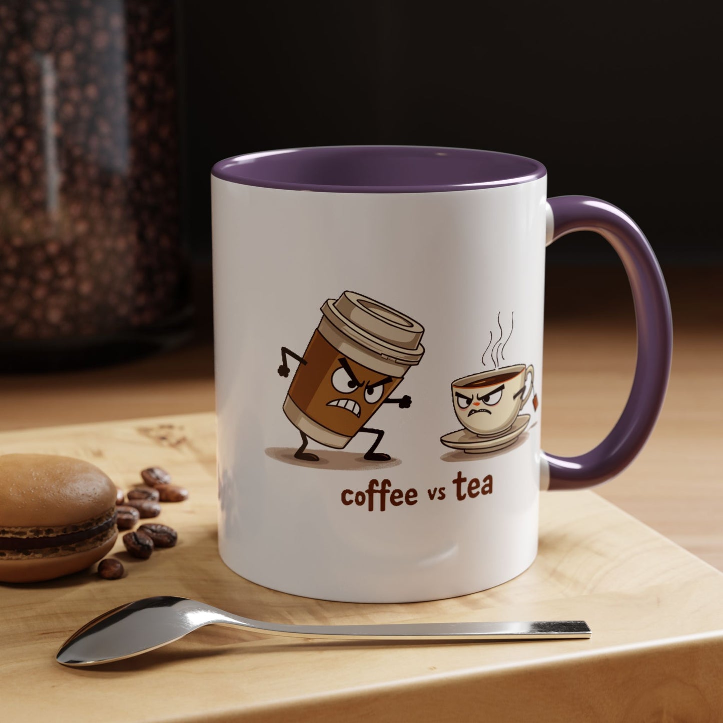 Coffee vs Tea Humorous Accent Mug. 11oz & 15oz. Perfect Gift for Coffee Lovers