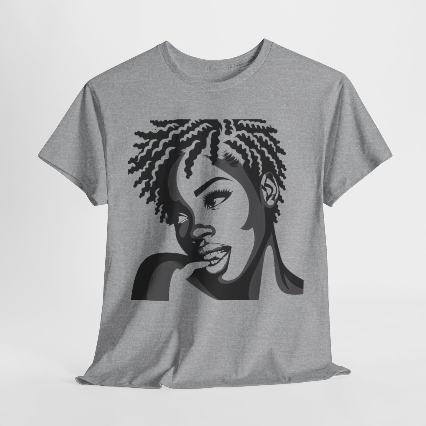 Serene Beauty Graphic Tee Casual Wear Gift for Locs Lovers Afro Hair Black American African Girl T-shirt
