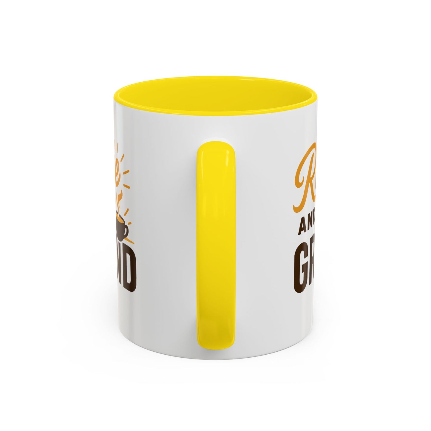 Coffee Lover's Motivational Mug | Rise and Grind for a Perfect Start, Gift for Baristas, Cozy Mornings, Home Office Decor, 11 & 15oz