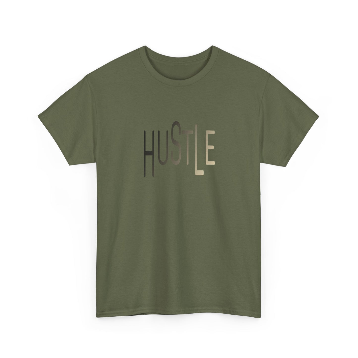 Hustle Men's Cotton Tee. Casual Wear. Afro Hair Black American African Man T-shirt