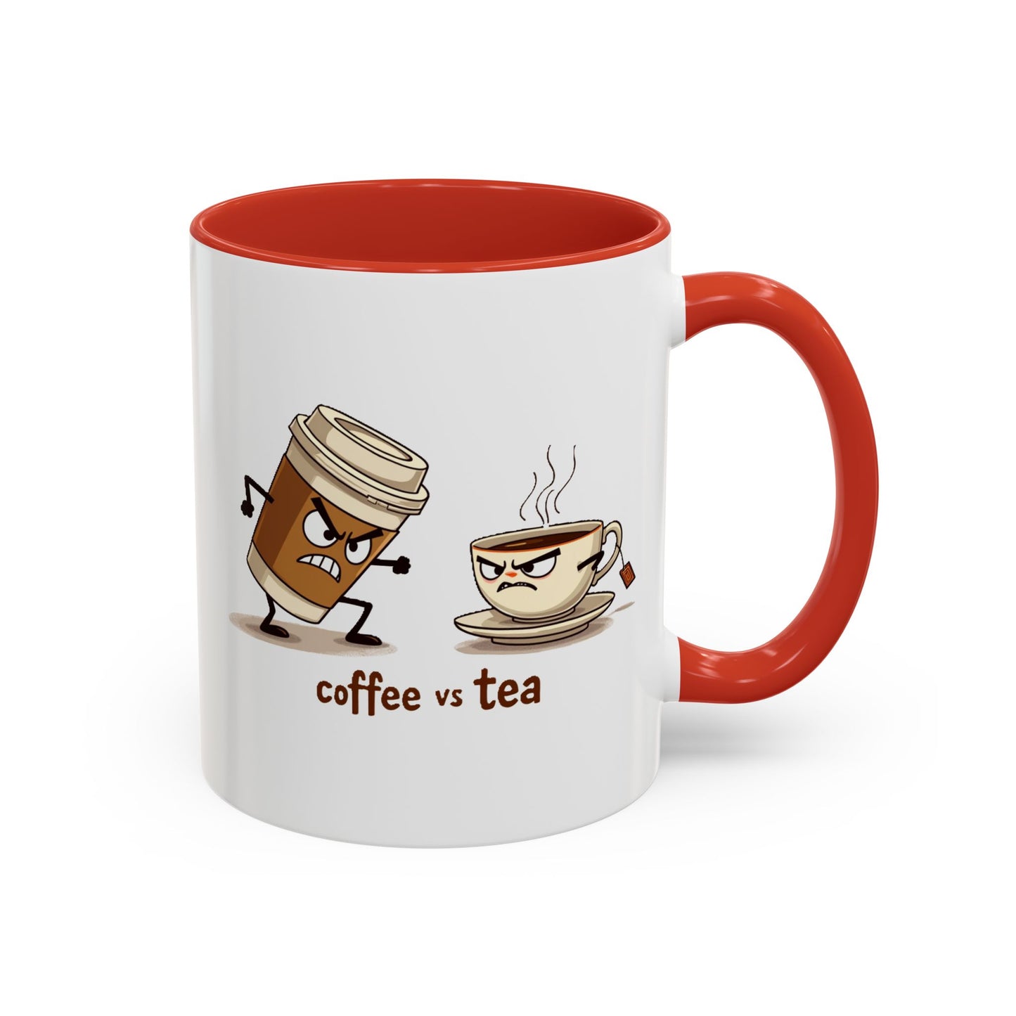 Coffee vs Tea Humorous Accent Mug. 11oz & 15oz. Perfect Gift for Coffee Lovers