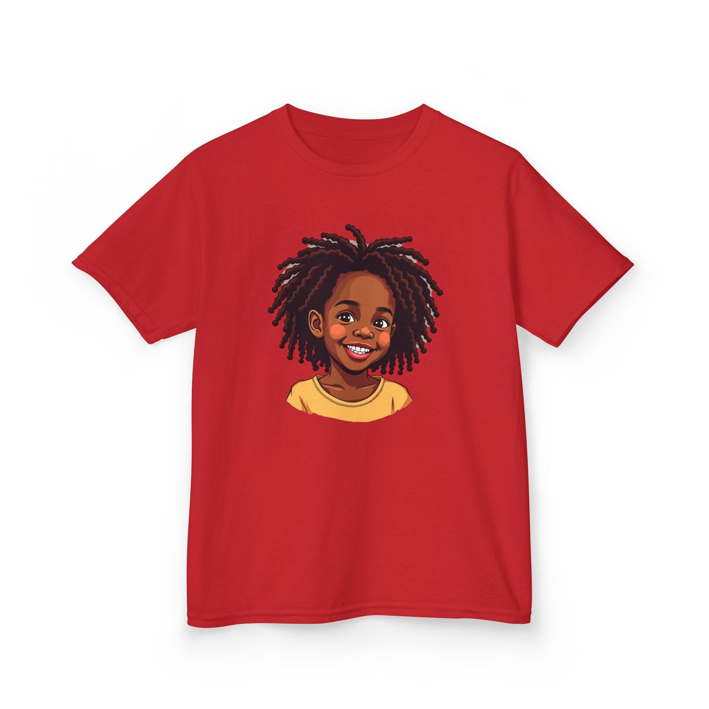Cutie Kids Tee. Fun Youth Shirt, Perfect for Birthdays, Playdates, Creative Expression, Afro Hair Black American African Girl T-shirt