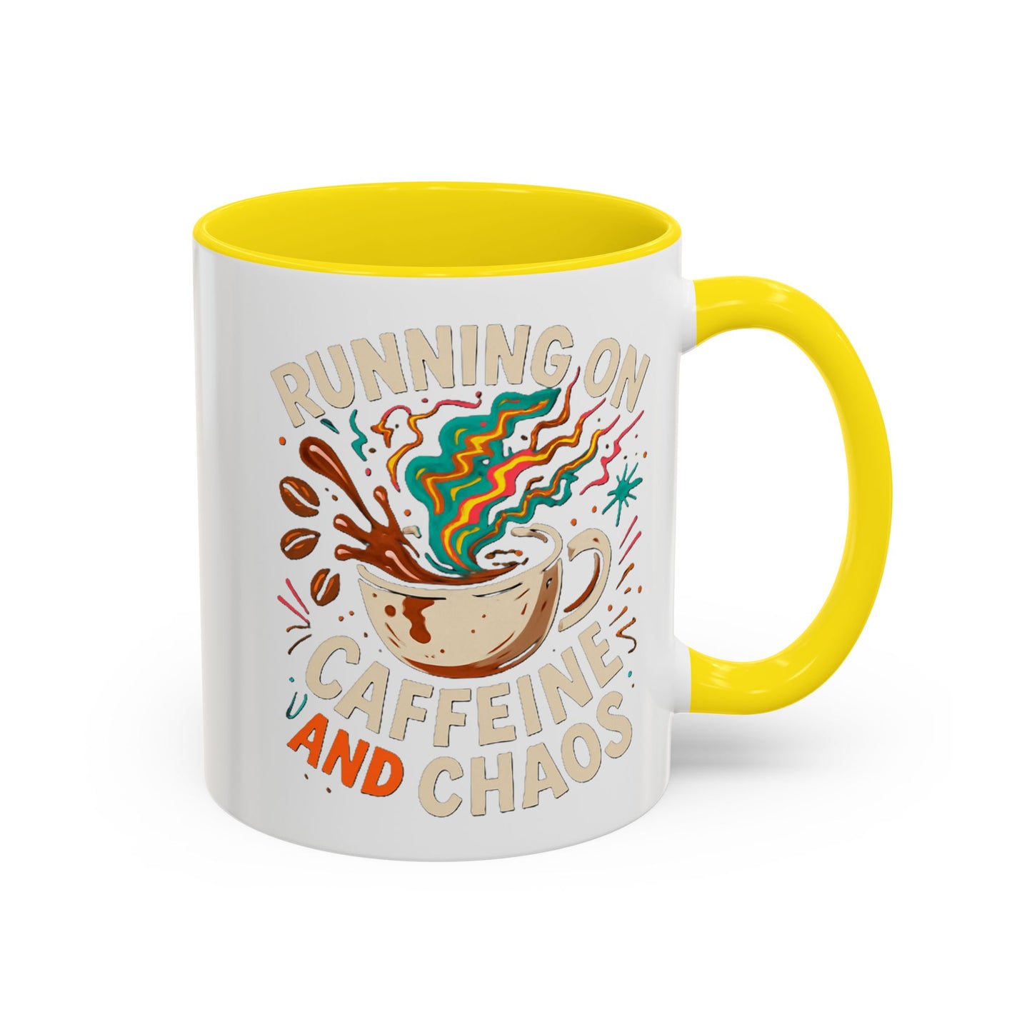 Caffeine and Chaos Accent Coffee Mug (11, 15oz)