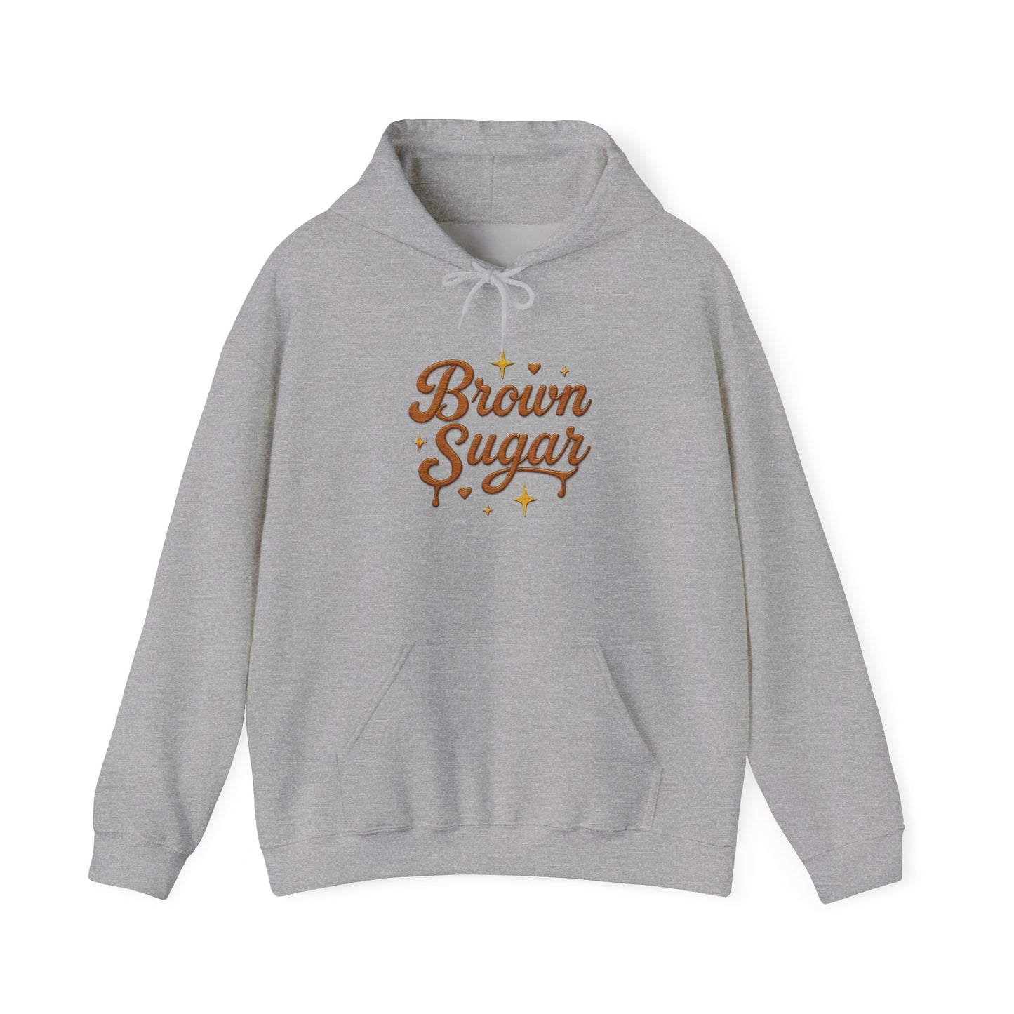 Unisex Heavy Blend™ Hooded Sweatshirt, Brown Sugar. Afro Hair Black American African Girl Hoodie