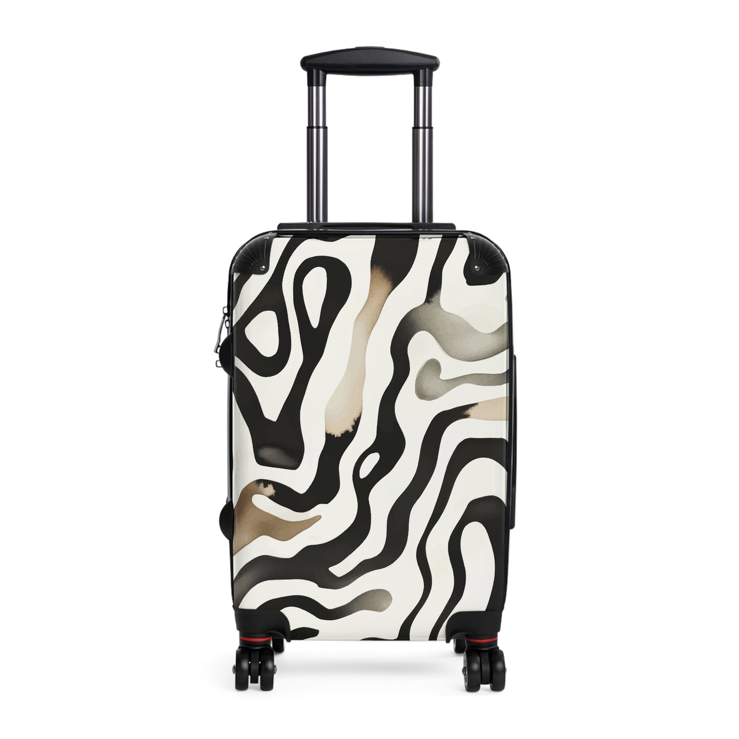 Chic Travel Suitcase, Stylish Luggage, Modern Carry-On, Unique Vacation Bag, Trendy Holiday Gear, Artful Zebra Print Design