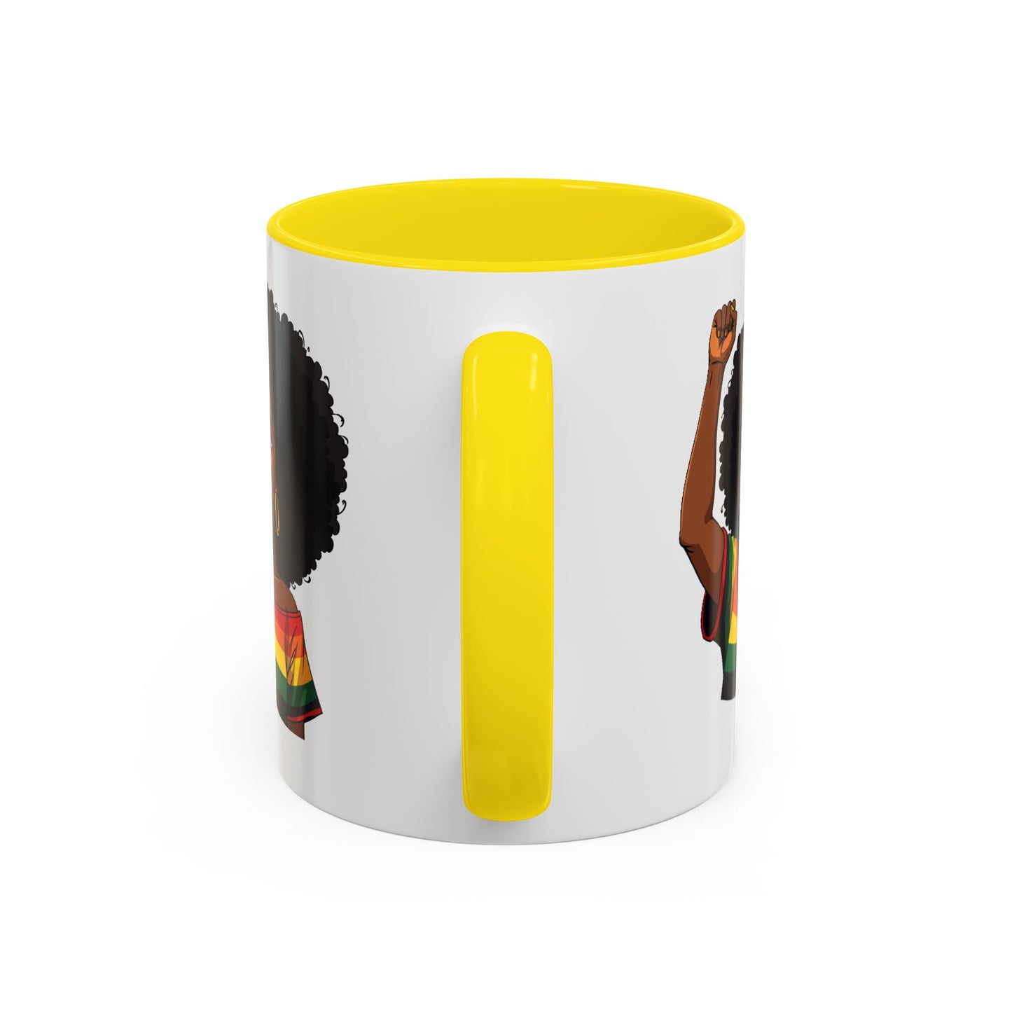 Empowered Black Woman Personalized Coffee Mug. Afro Hair Black American African Girl