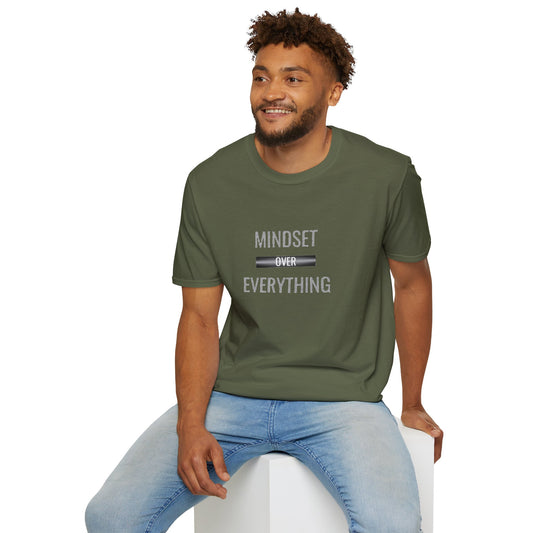 Mindset Over Everything Unisex T-Shirt, Motivational Tee, Gift for Entrepreneurs, Casual Wear, Wellness Apparel, Birthday Gift
