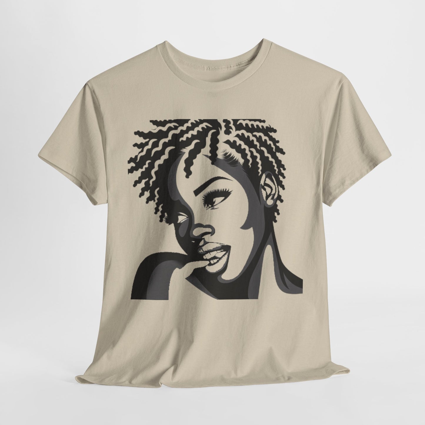 Serene Beauty Graphic Tee Casual Wear Gift for Locs Lovers Afro Hair Black American African Girl T-shirt