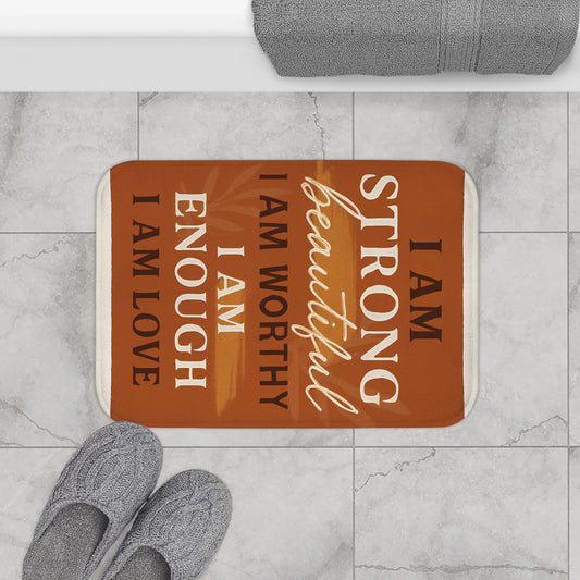 Empowering Affirmation Bathmat Inspirational Decor, Self-Love Home Accessory, Gift for Friends & Family, Motivational