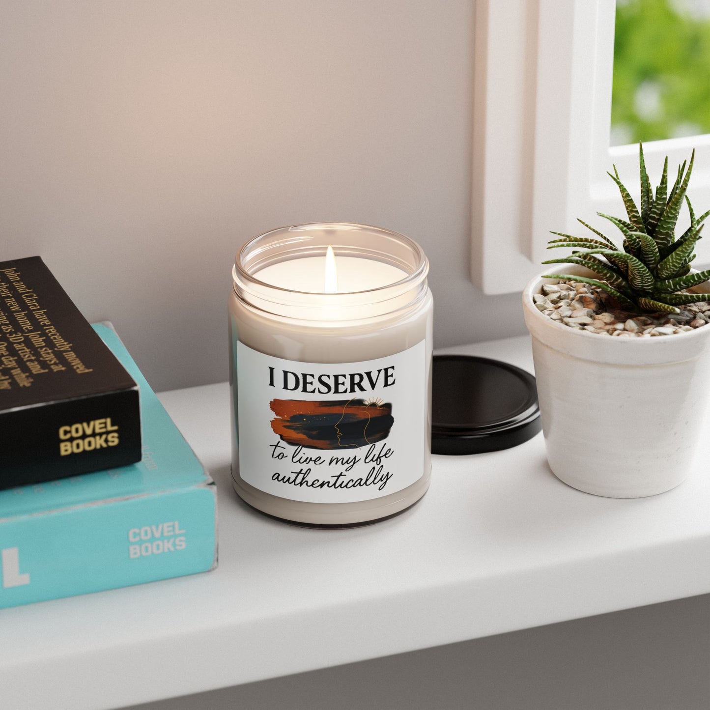 I Am Deserving Inspirational Scented Soy Candle, Authentic Living, Self-Love, Mindfulness Gift, Home Decor, Relaxation