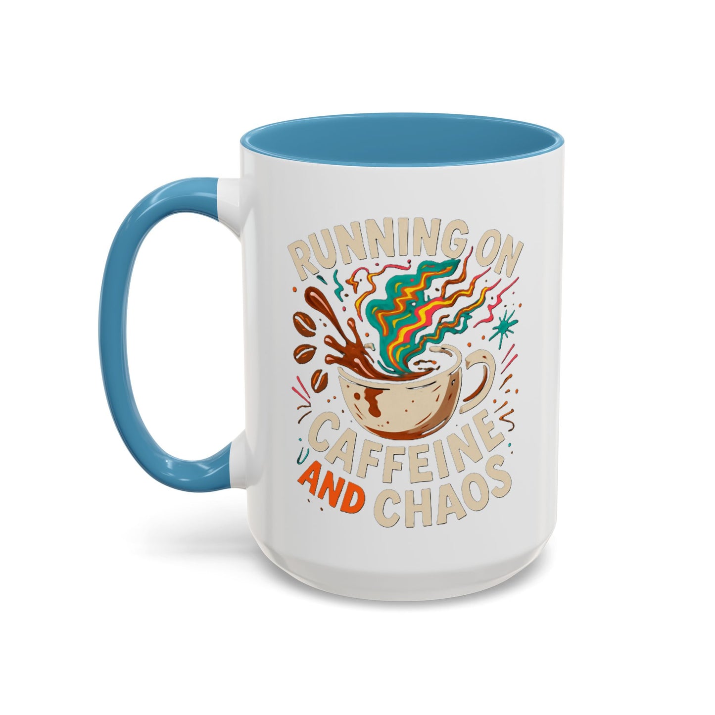 Caffeine and Chaos Accent Coffee Mug (11, 15oz)