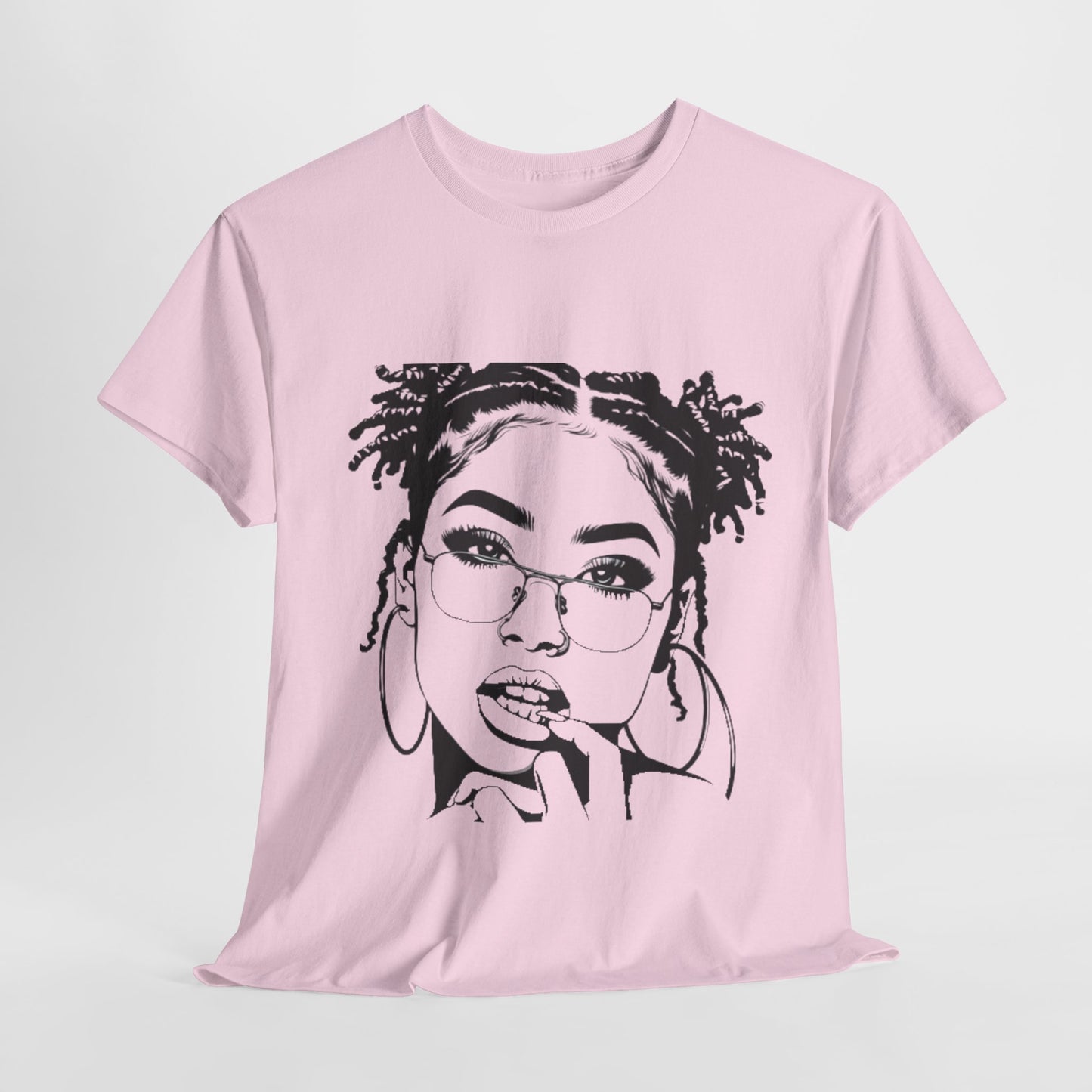 Bold Expression T-shirt Casual Wear Gift for Locs Lovers Afro Hair Black American African Girl T-shirt