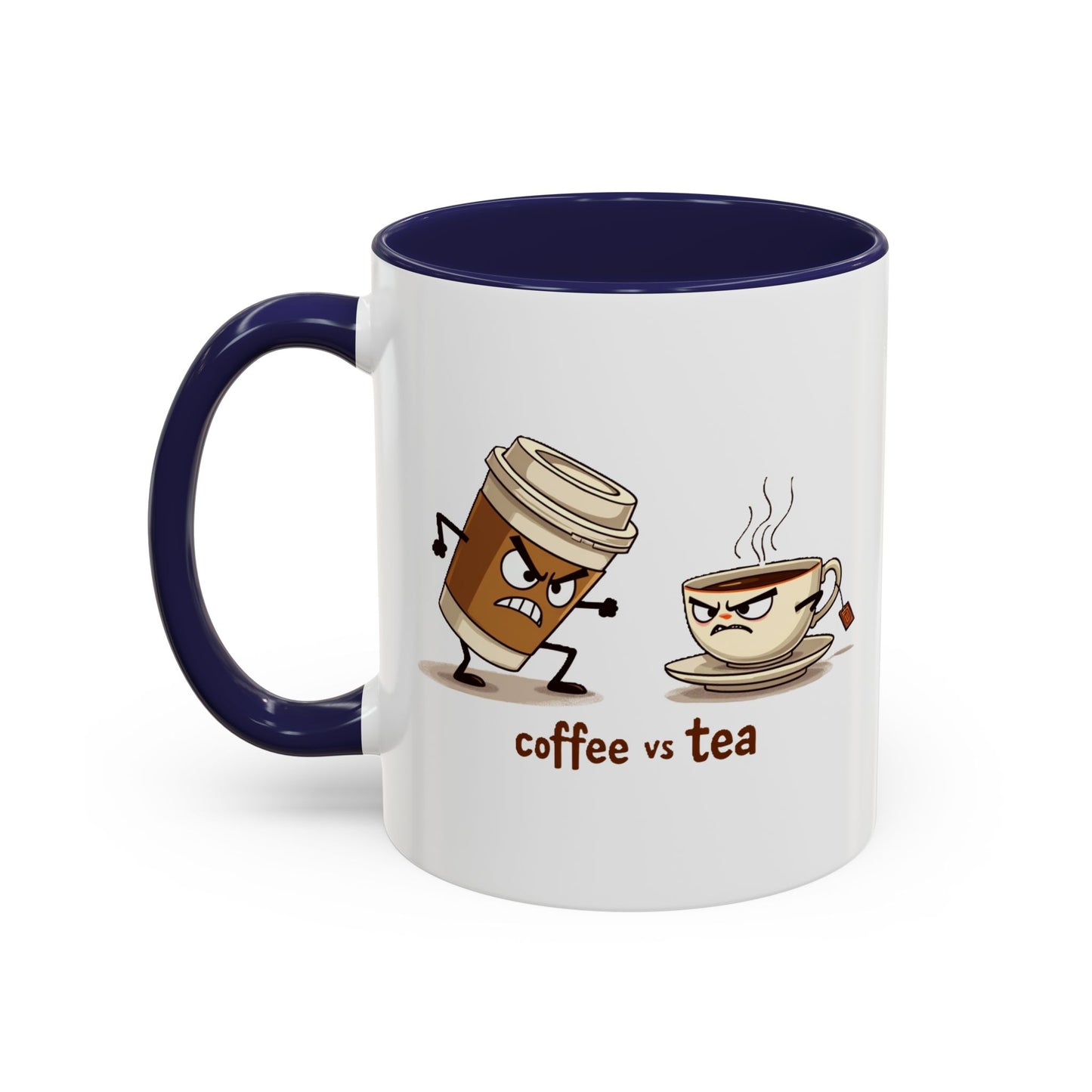 Coffee vs Tea Humorous Accent Mug. 11oz & 15oz. Perfect Gift for Coffee Lovers