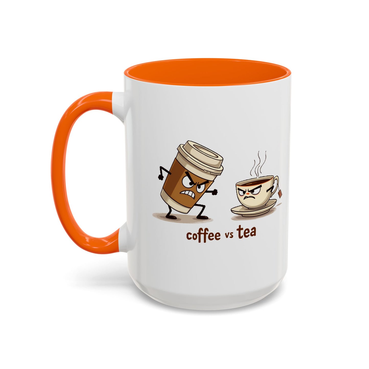 Coffee vs Tea Humorous Accent Mug. 11oz & 15oz. Perfect Gift for Coffee Lovers