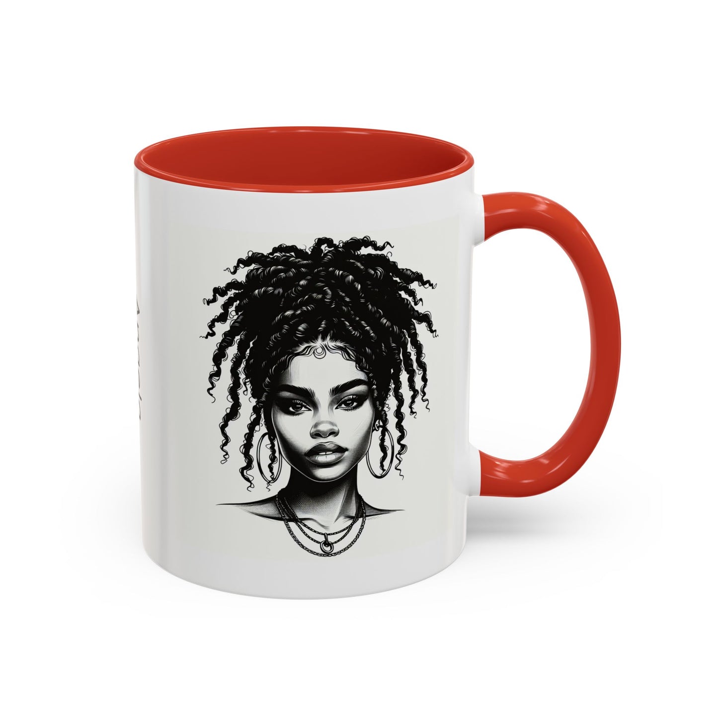 Messy Bun Personalized Coffee Mug, Gift for Coffee Lovers, Afro Hair Black American African Girl