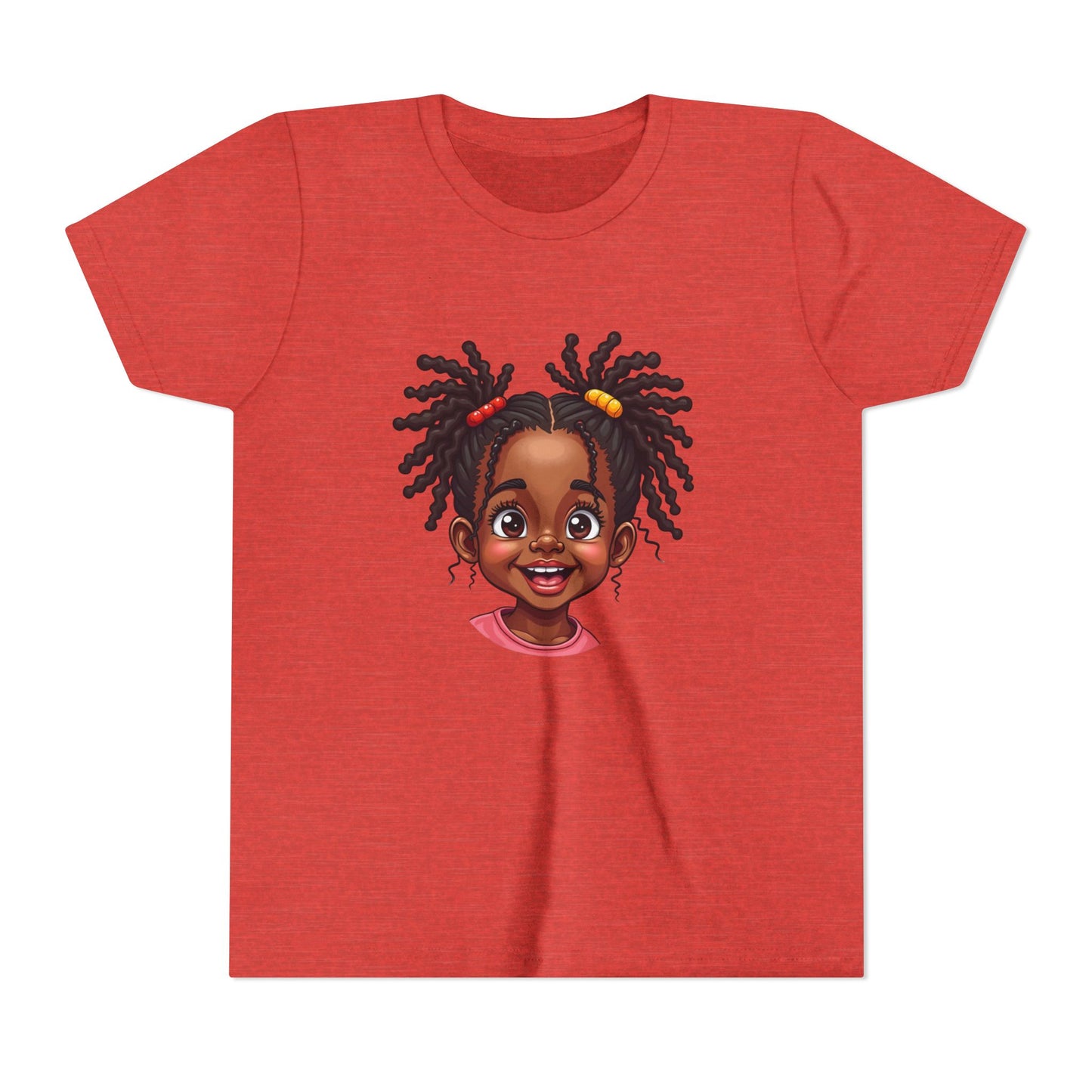 Adorable Girl Graphic Tee for Kids Casual Wear Gift for Locs Lovers Afro Hair Black American African Girl T-shirt