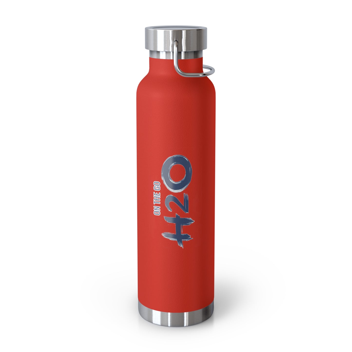 On The Go H2O Design22oz Copper Vacuum Insulated Water Bottle