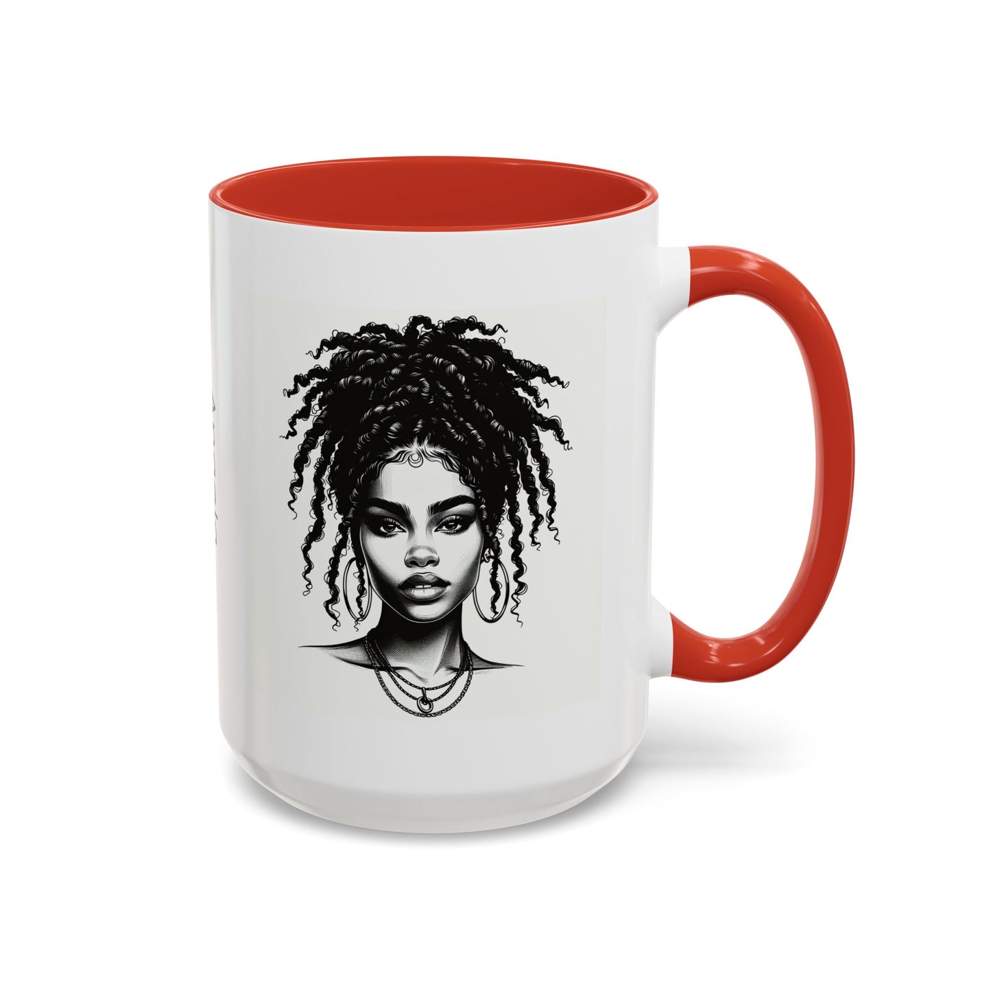 Messy Bun Personalized Coffee Mug, Gift for Coffee Lovers, Afro Hair Black American African Girl