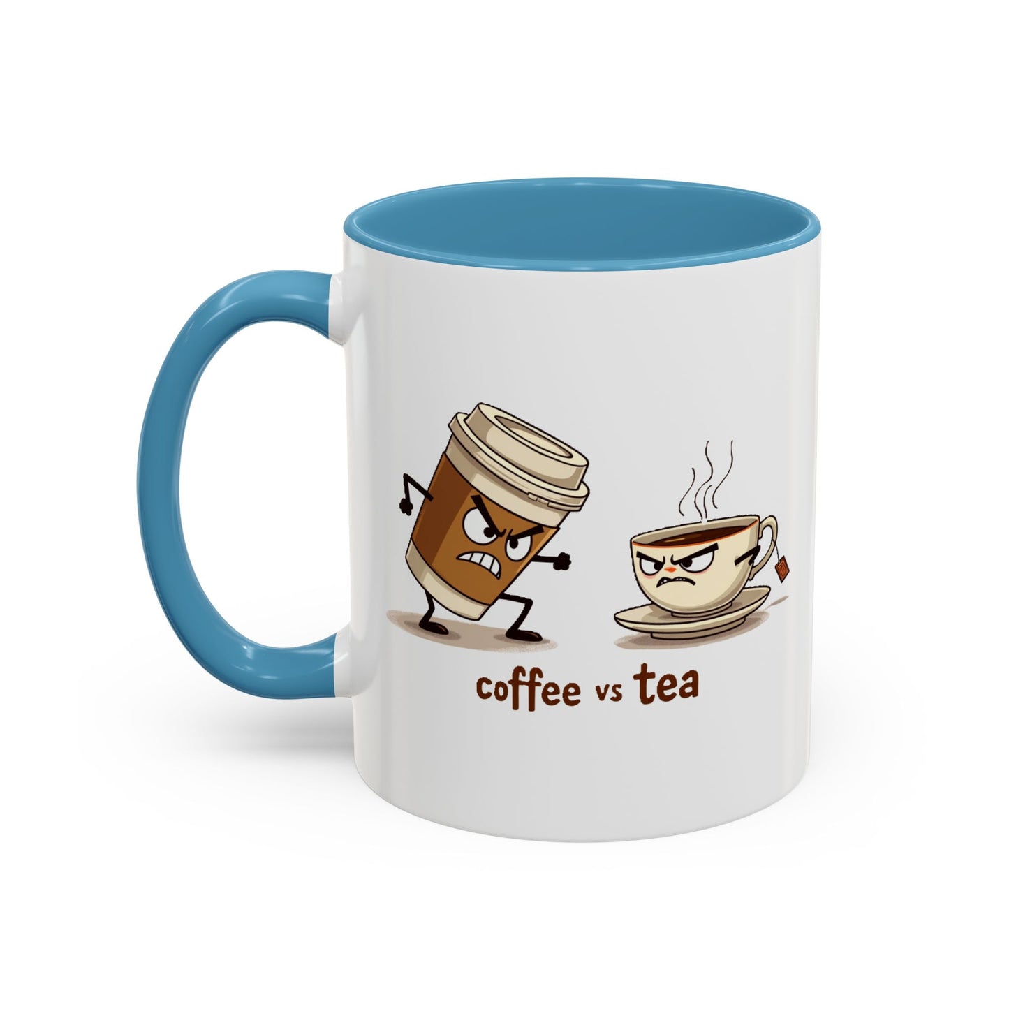 Coffee vs Tea Humorous Accent Mug. 11oz & 15oz. Perfect Gift for Coffee Lovers