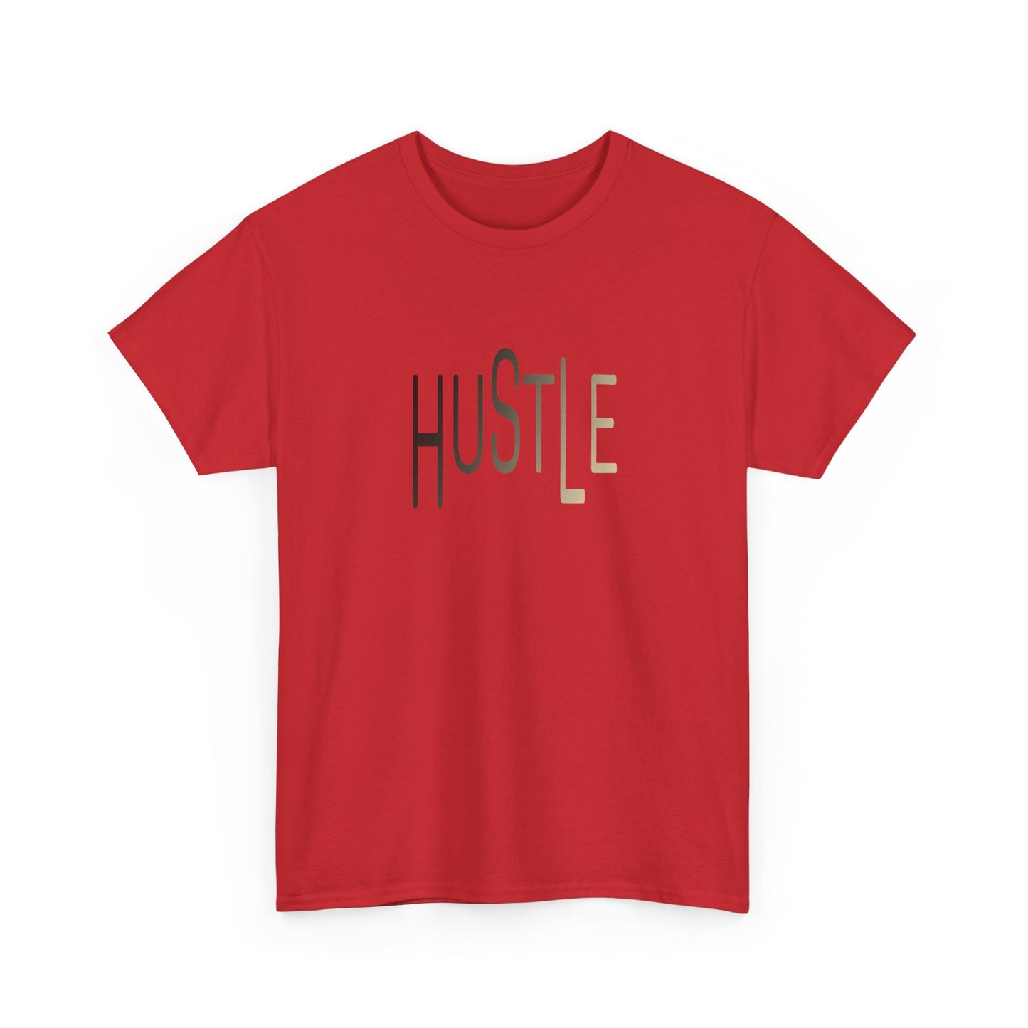 Hustle Men's Cotton Tee. Casual Wear. Afro Hair Black American African Man T-shirt