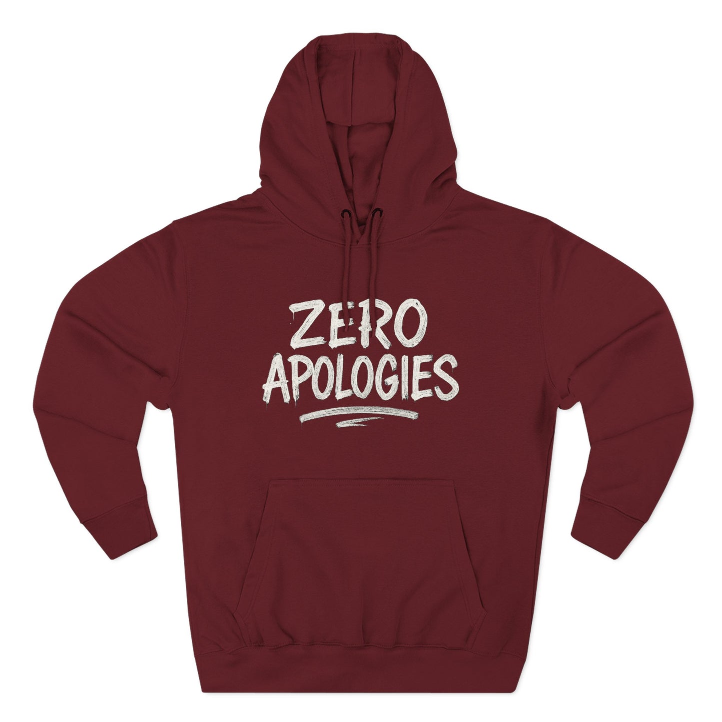 Zero Apologies Unisex Three-Panel Fleece Hoodie Afro Hair Black American T-shirt