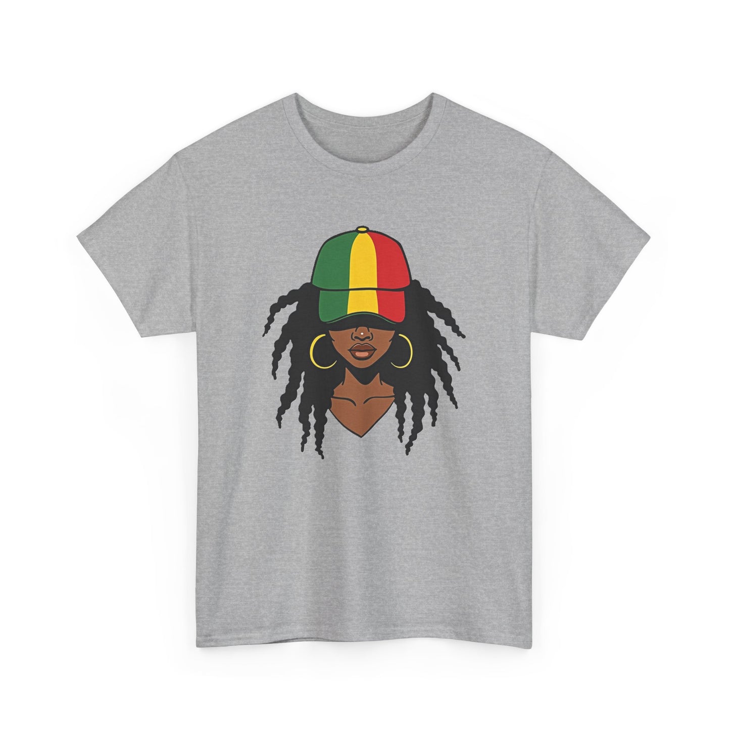 Reggae Vibes Afro Hair Black American African Girl T-shirt
