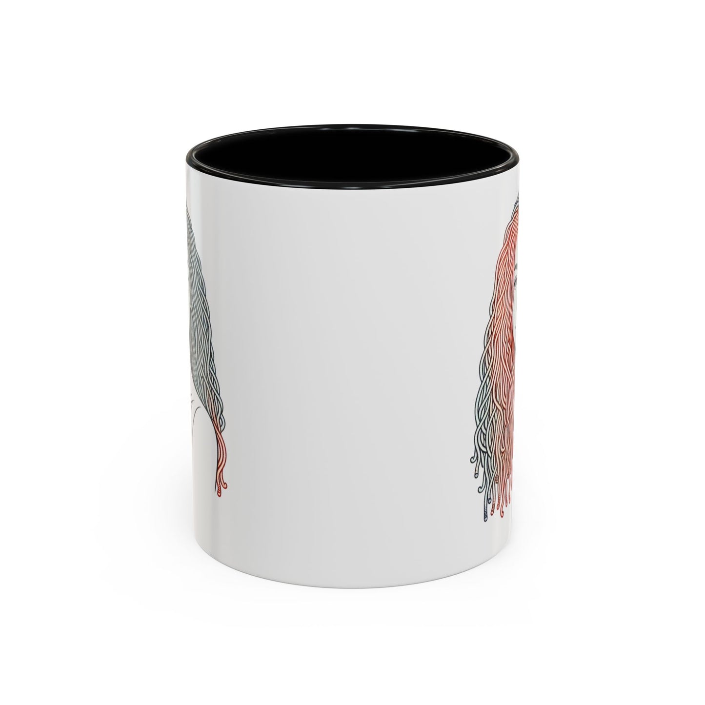 Artistic Accent Coffee Mug. Afrocentric Gift Afro Hair Black American African Girl