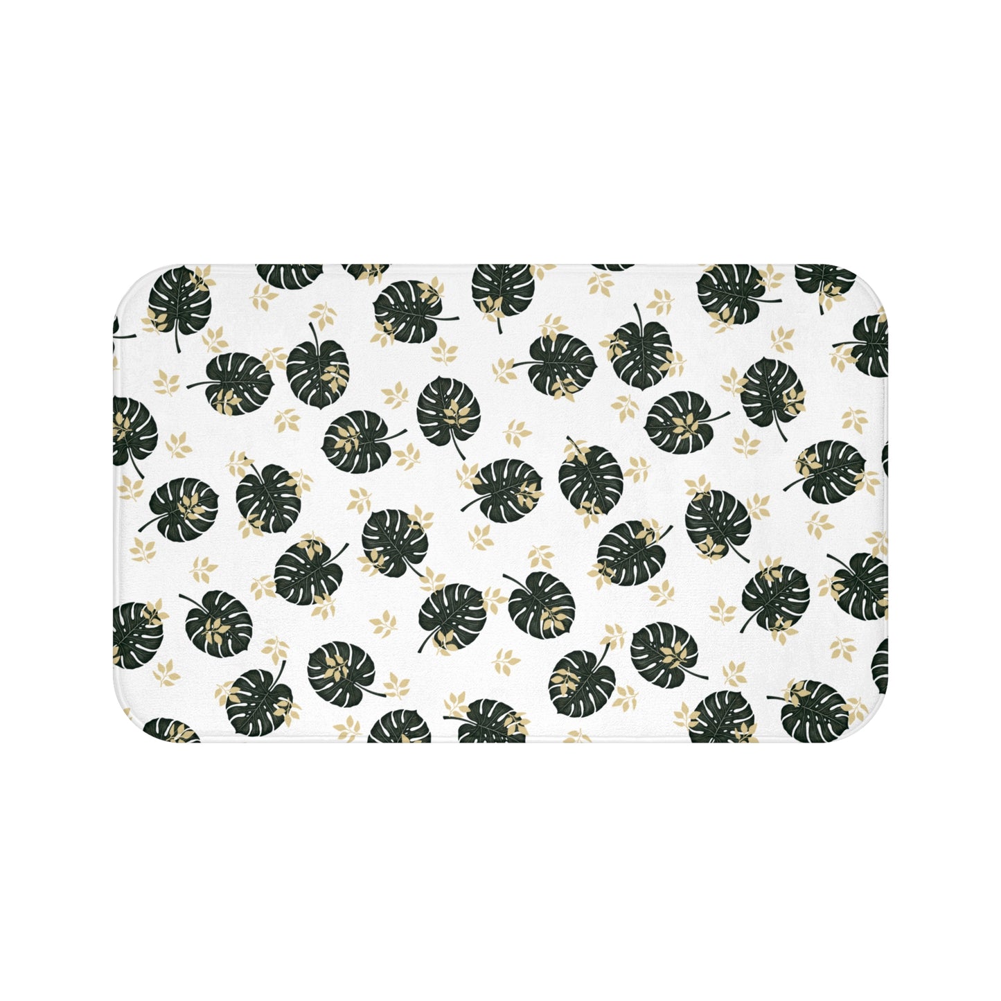 Tropical Leaf Bath Mat, Soft Bathroom Rug, Plant Lover Decor, Boho Home Accessory, Gifts for Housewarming, Beach Vibes