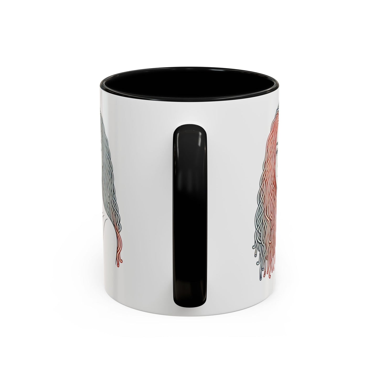 Artistic Accent Coffee Mug. Afrocentric Gift Afro Hair Black American African Girl