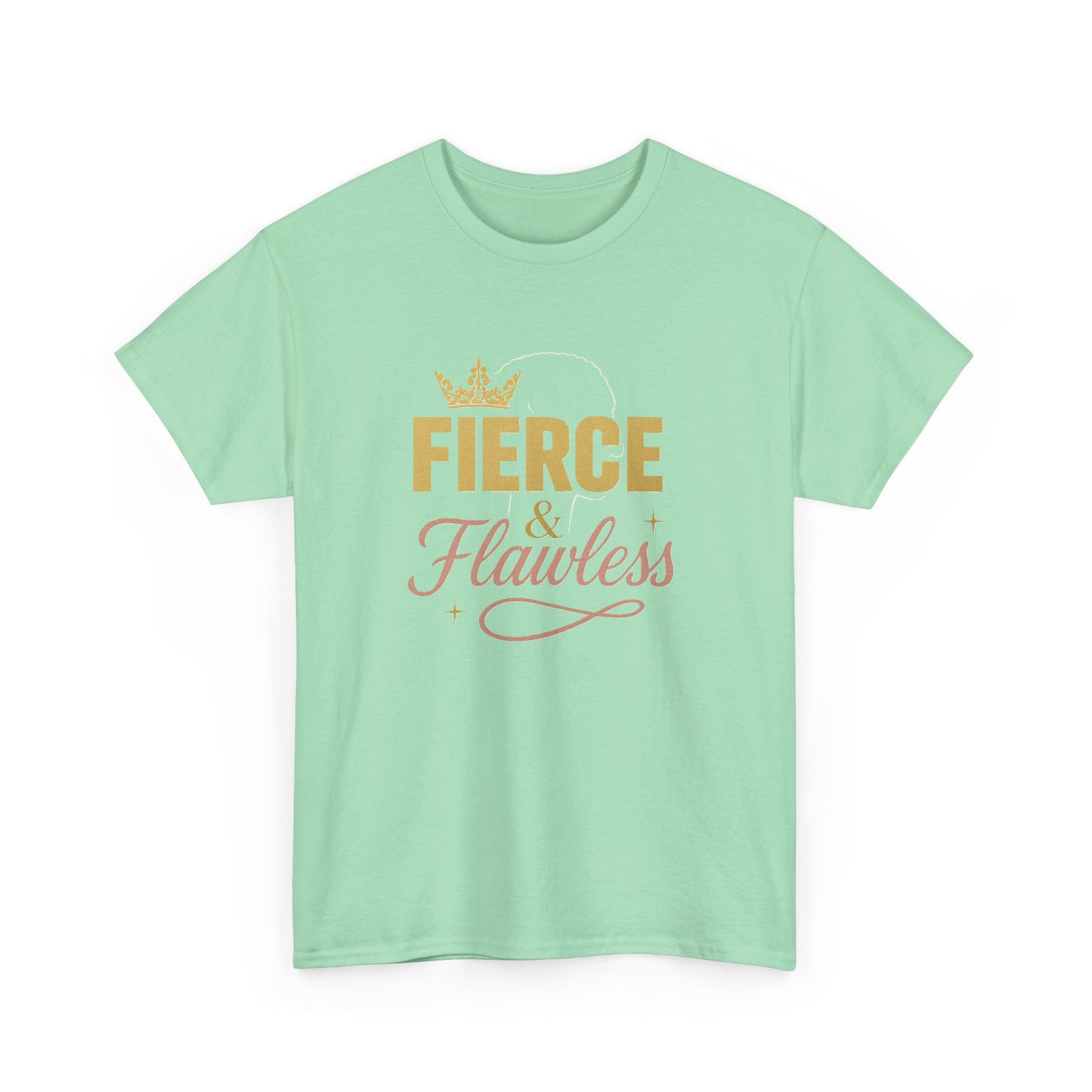 Fierce and Flawless Tee, Unisex Cotton T-Shirt, Casual Wear Gift for Afro Hair Black American African Girl T-shirt