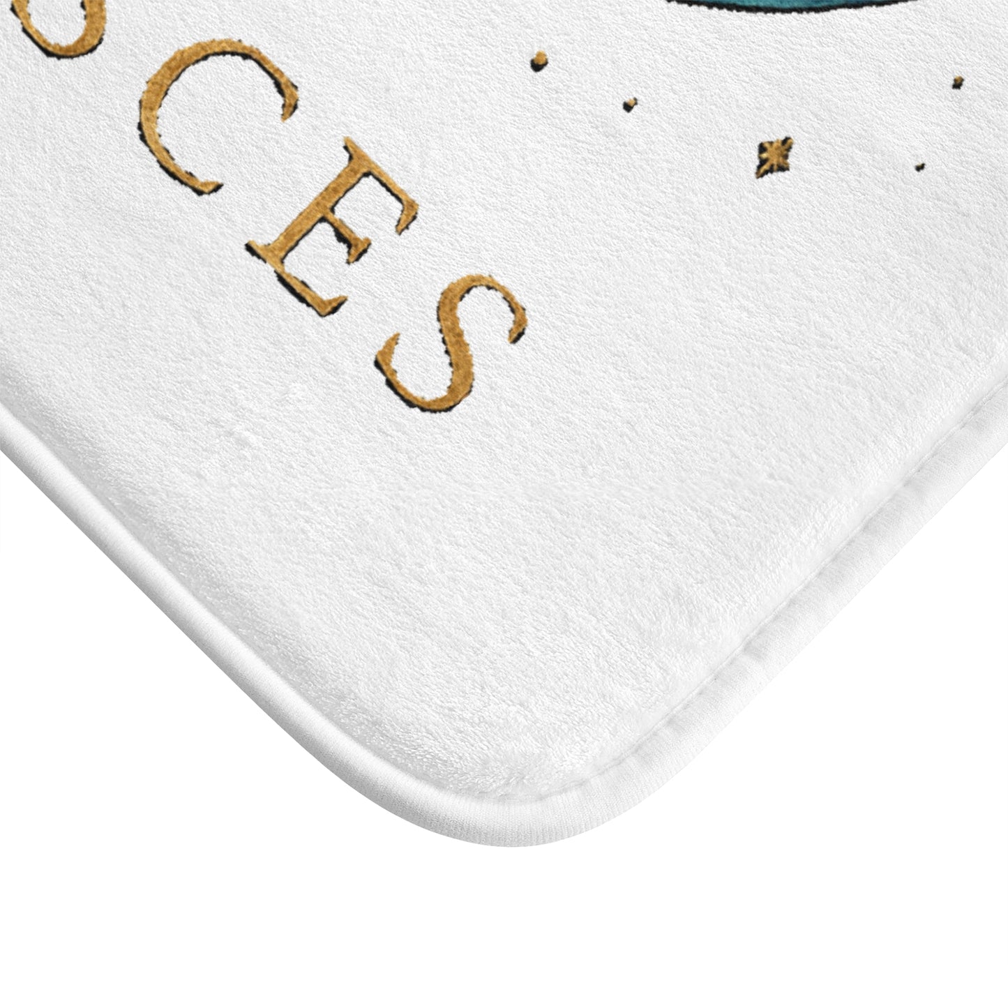 Pisces Bathmat, Zodiac Bathroom Decor, Astrology Home Accessory, Cozy Mat Gift, Fish Design Bathroom Rug