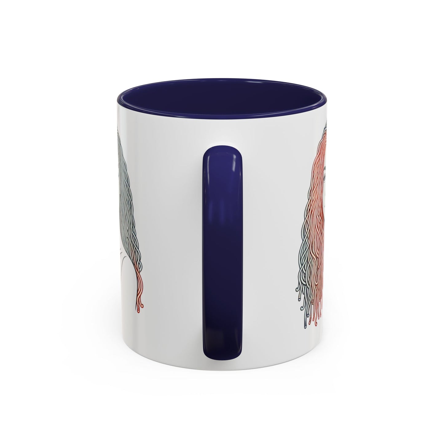 Artistic Accent Coffee Mug. Afrocentric Gift Afro Hair Black American African Girl