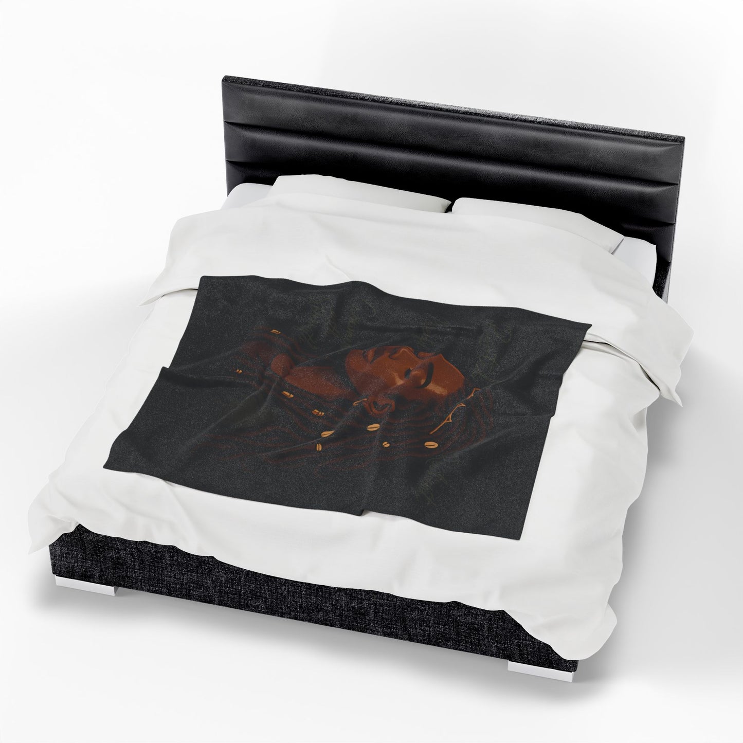 Empowering Black Woman Velveteen Plush Blanket. Cozy Throw for Self-Love, Affirmation, and Home Decor