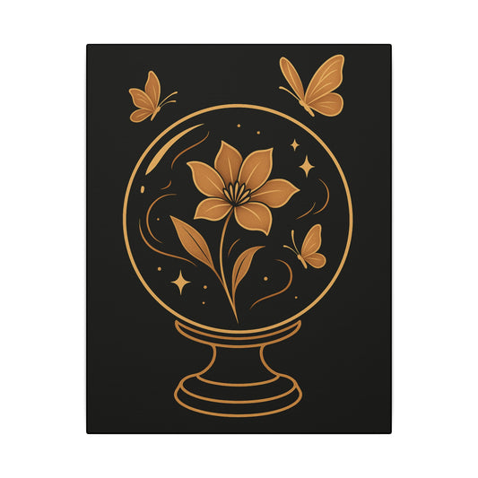 Floral Butterfly Wall Art, Magical Home Decor, Gifts for Nature Lovers, Modern Canvas, Art for Living Room, Office Decor