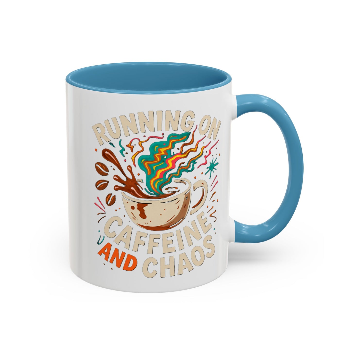 Caffeine and Chaos Accent Coffee Mug (11, 15oz)
