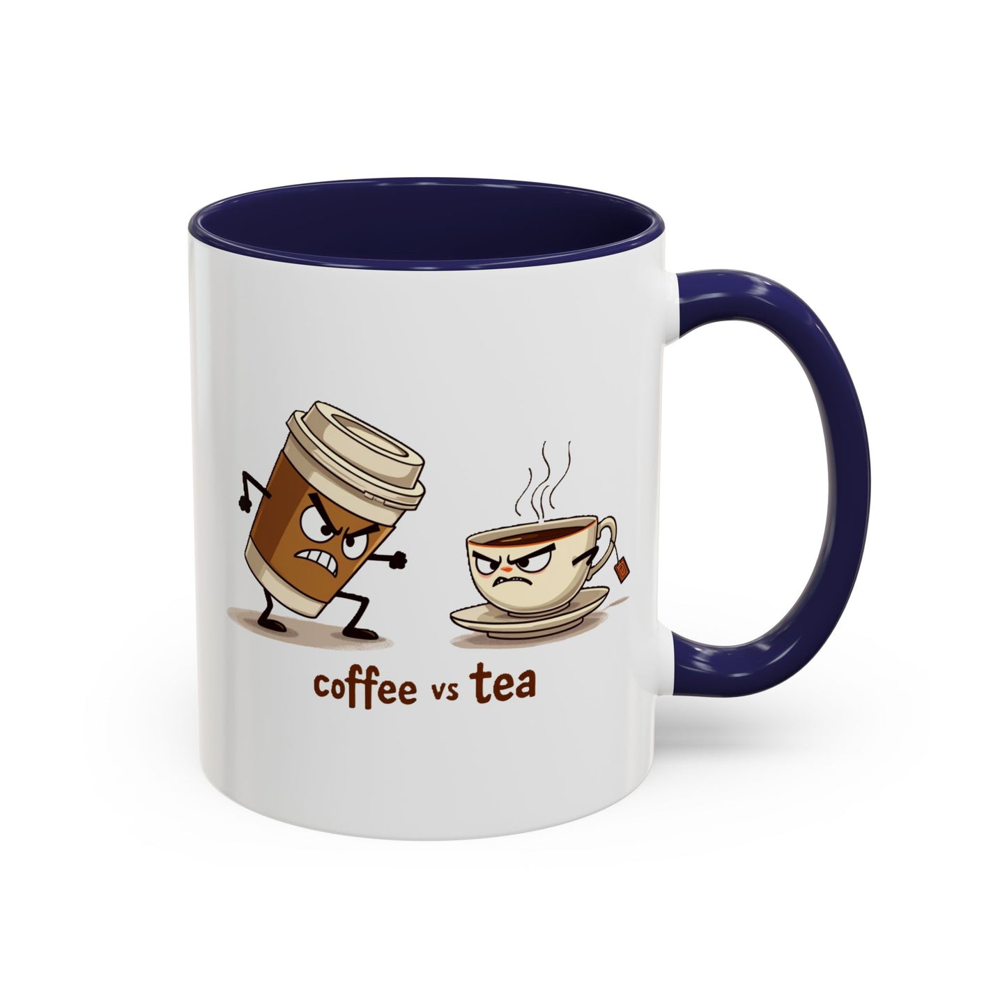 Coffee vs Tea Humorous Accent Mug. 11oz & 15oz. Perfect Gift for Coffee Lovers