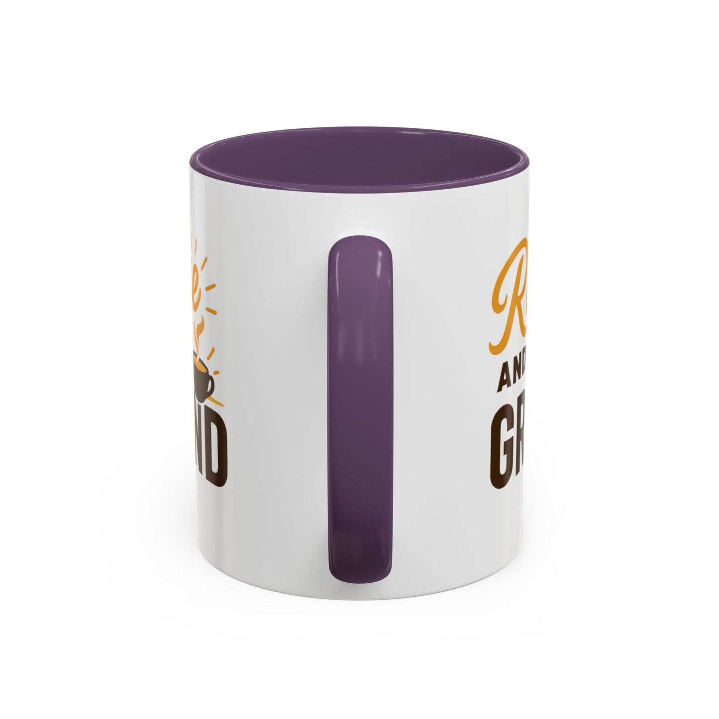 Coffee Lover's Motivational Mug | Rise and Grind for a Perfect Start, Gift for Baristas, Cozy Mornings, Home Office Decor, 11 & 15oz