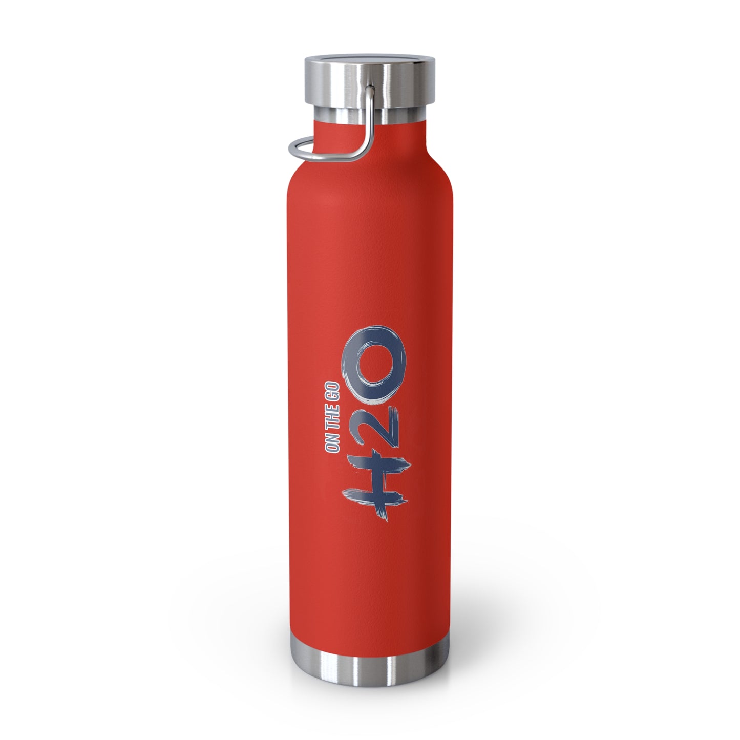 On The Go H2O Design22oz Copper Vacuum Insulated Water Bottle
