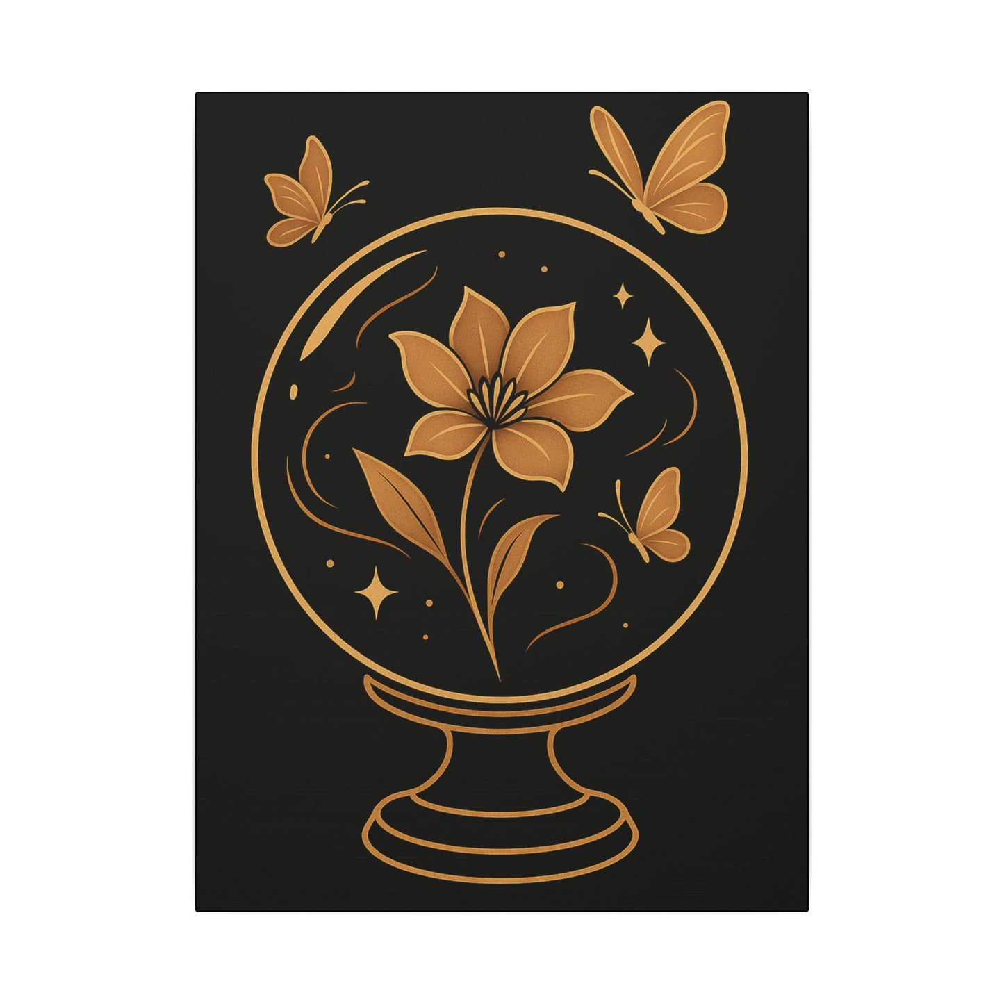 Floral Butterfly Wall Art, Magical Home Decor, Gifts for Nature Lovers, Modern Canvas, Art for Living Room, Office Decor