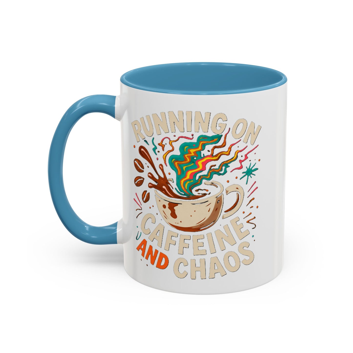 Caffeine and Chaos Accent Coffee Mug (11, 15oz)