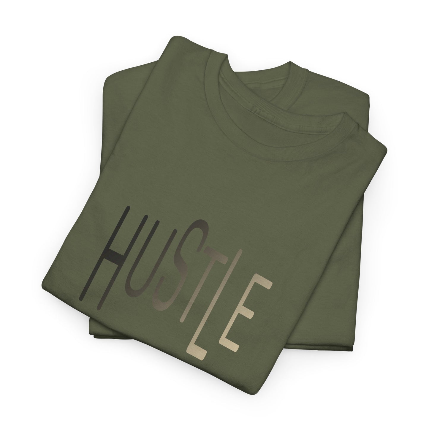 Hustle Men's Cotton Tee. Casual Wear. Afro Hair Black American African Man T-shirt