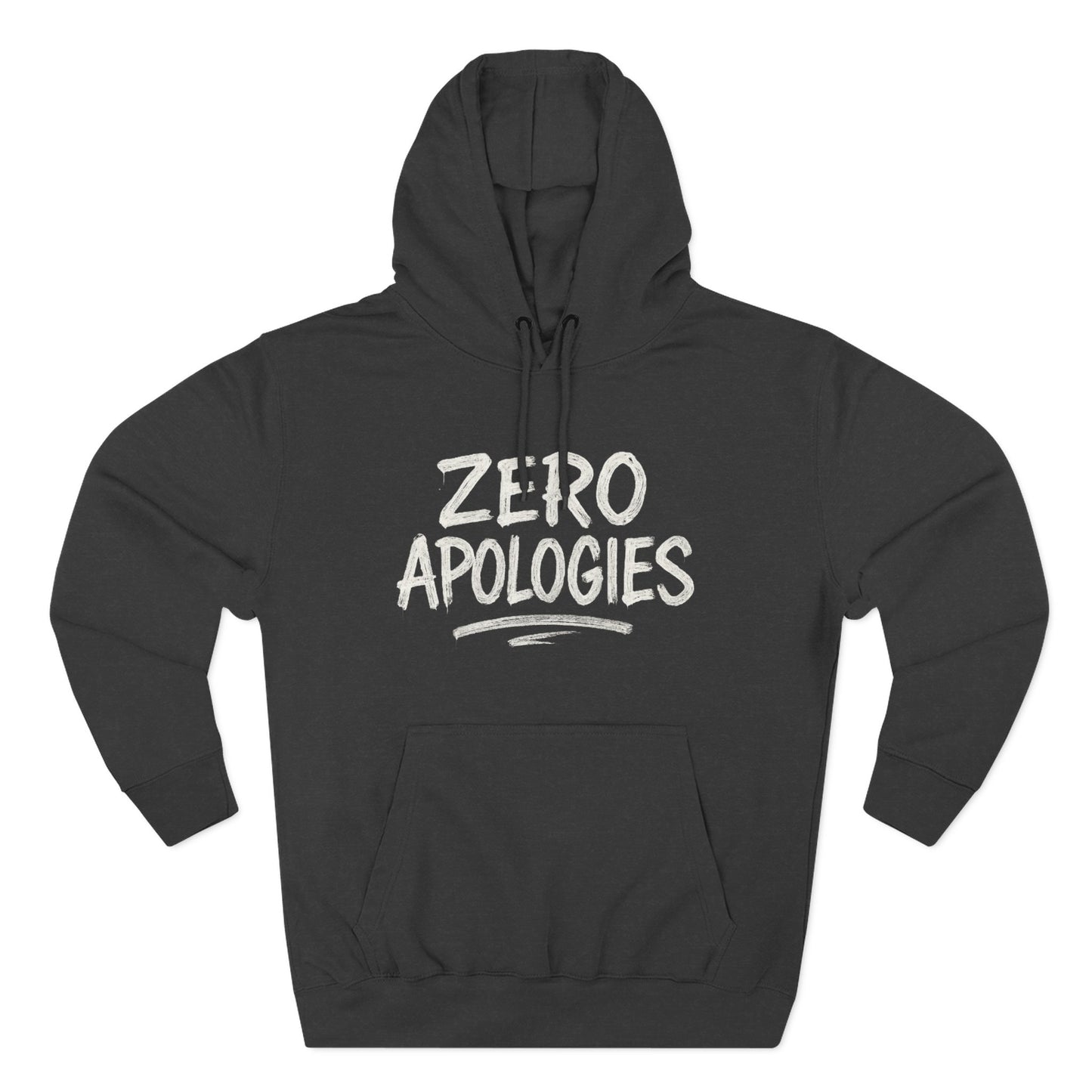 Zero Apologies Unisex Three-Panel Fleece Hoodie Afro Hair Black American T-shirt