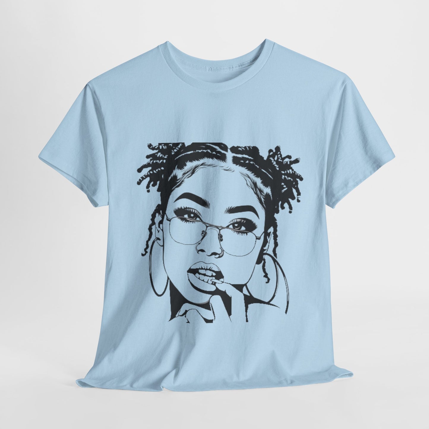 Bold Expression T-shirt Casual Wear Gift for Locs Lovers Afro Hair Black American African Girl T-shirt