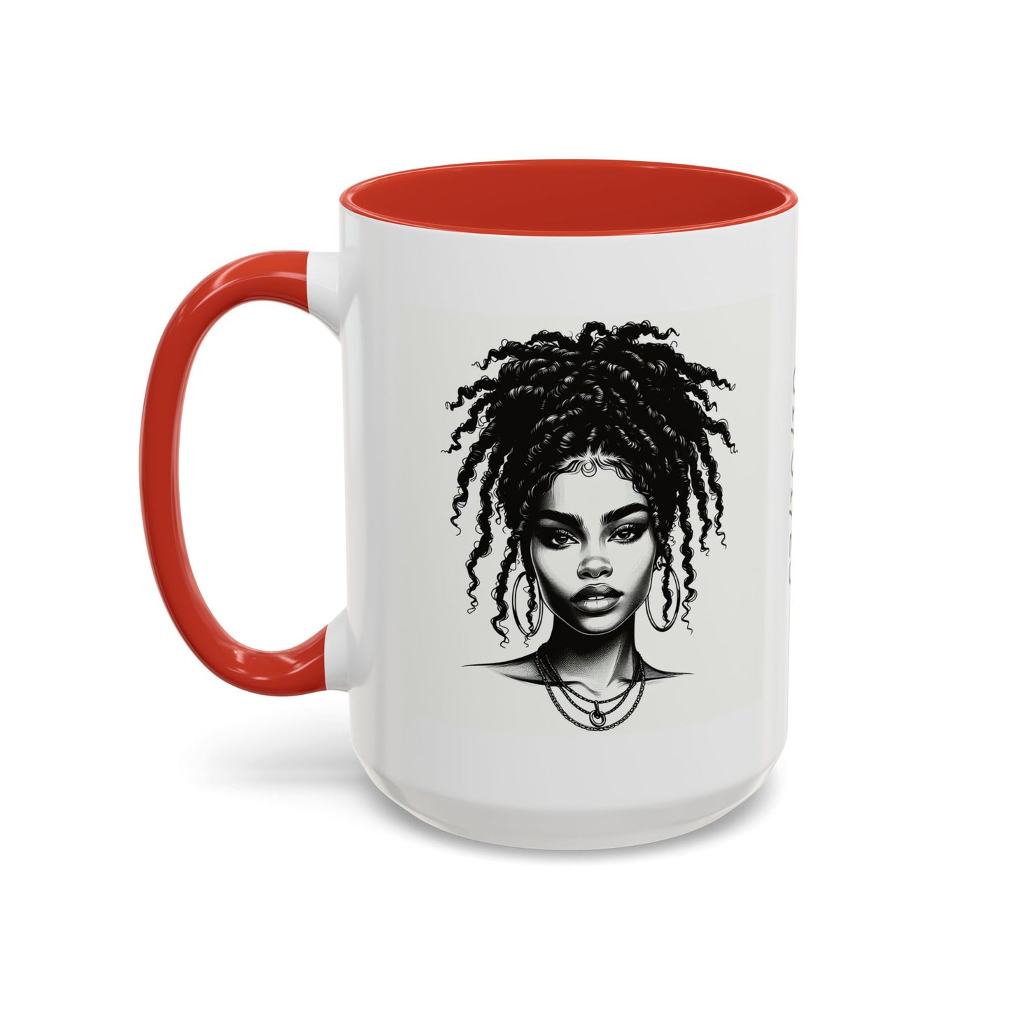 Messy Bun Personalized Coffee Mug, Gift for Coffee Lovers, Afro Hair Black American African Girl
