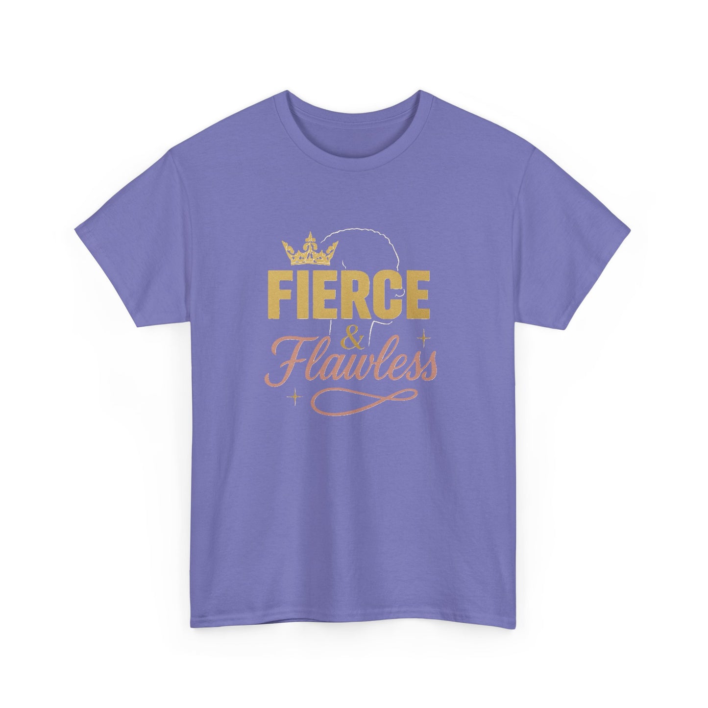 Fierce and Flawless Tee, Unisex Cotton T-Shirt, Casual Wear Gift for Afro Hair Black American African Girl T-shirt