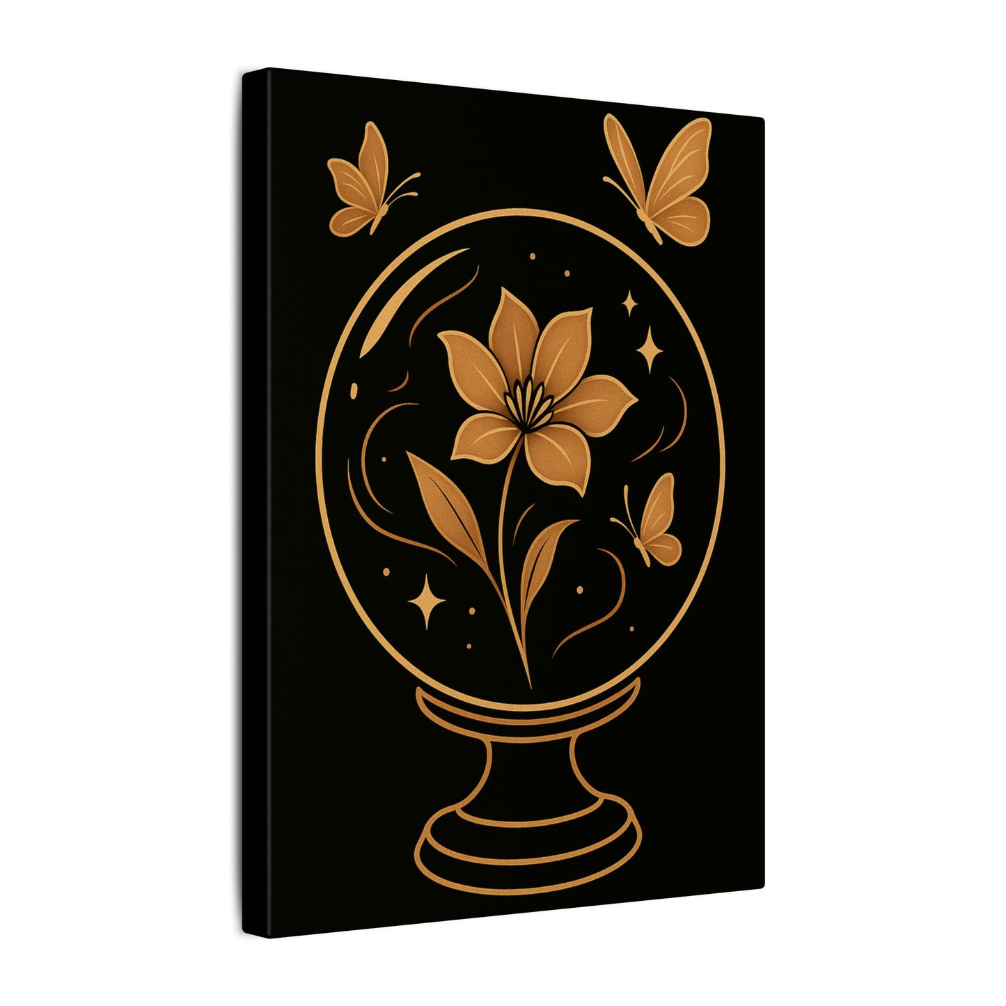 Floral Butterfly Wall Art, Magical Home Decor, Gifts for Nature Lovers, Modern Canvas, Art for Living Room, Office Decor