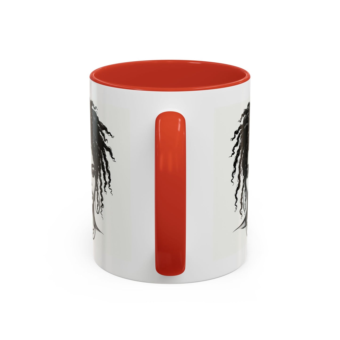 Messy Bun Personalized Coffee Mug, Gift for Coffee Lovers, Afro Hair Black American African Girl