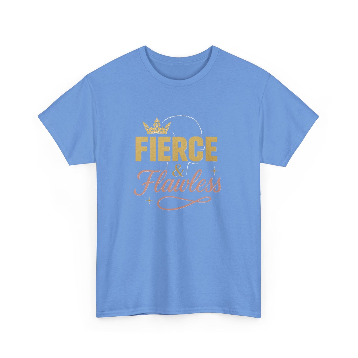 Fierce and Flawless Tee, Unisex Cotton T-Shirt, Casual Wear Gift for Afro Hair Black American African Girl T-shirt